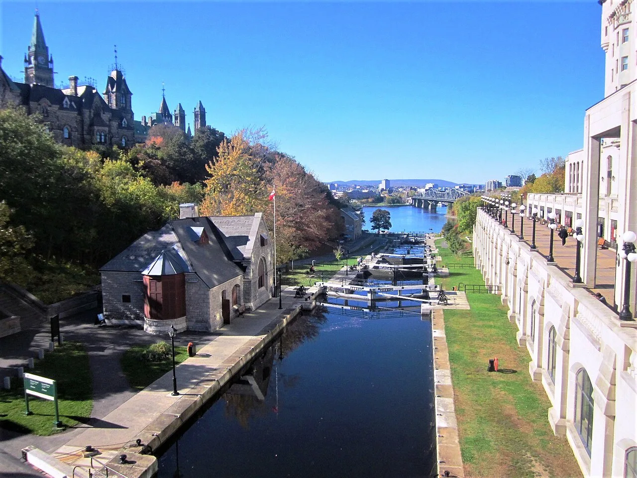 Ottawa locks on the Rideau Canal, archive photograph from 2013