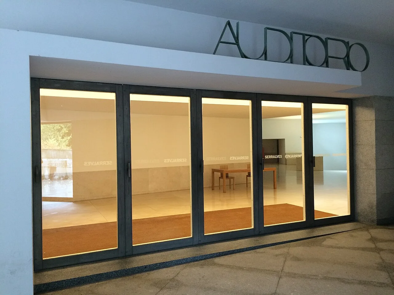 Entrance to the auditorium at Serralves Museum, Porto