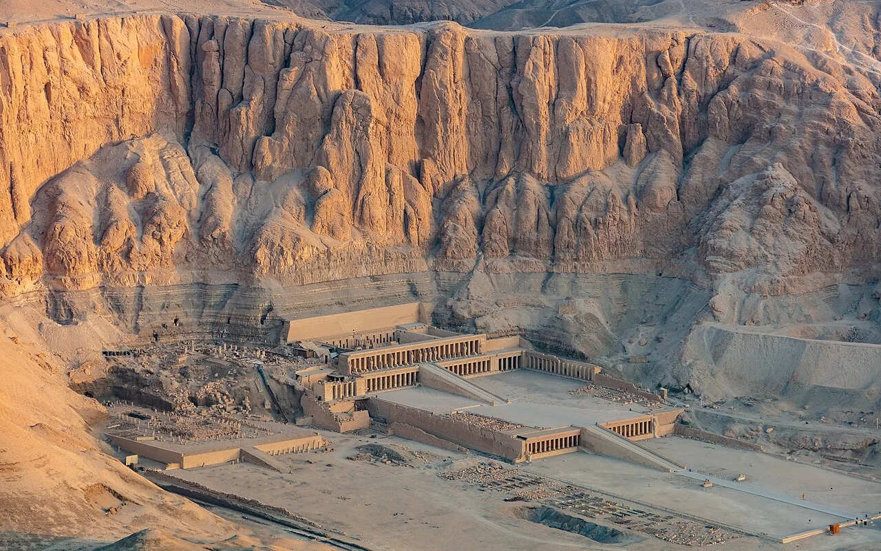 Hatshepsut’s funerary temple and the cliffs of Deir el-Bahari