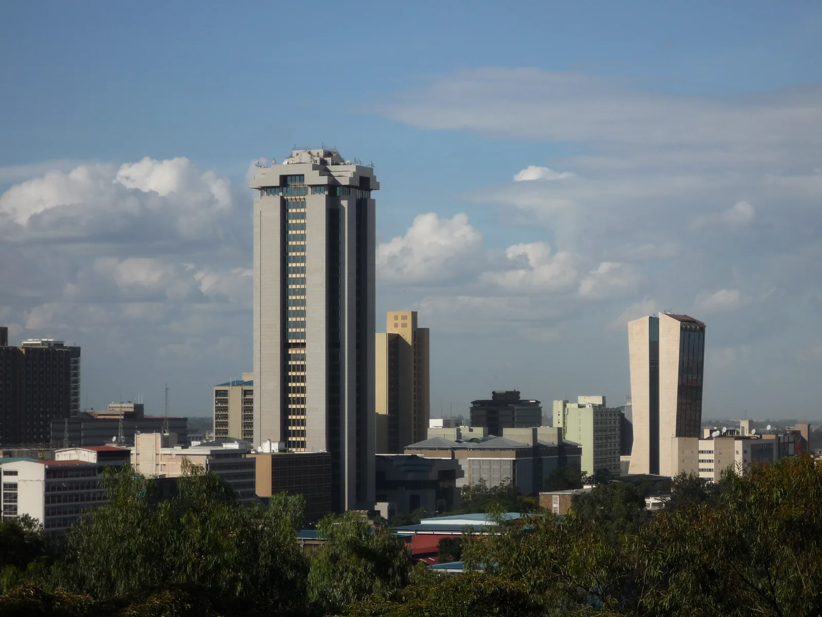 Edificios de Nairobi vistos desde Upper Hill en una fotografía histórica de 2008