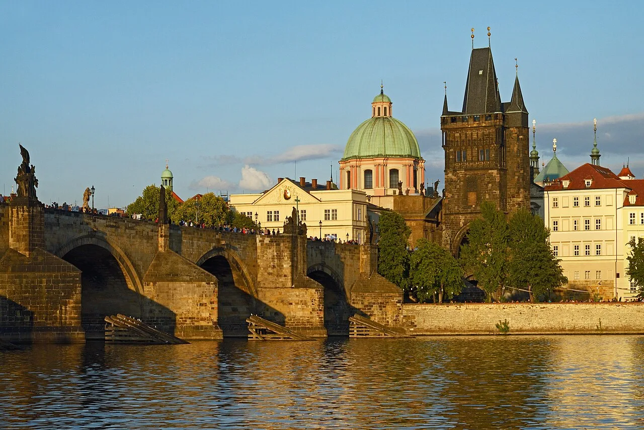 Charles Bridge and the Old Town Bridge Tower above the Vltava