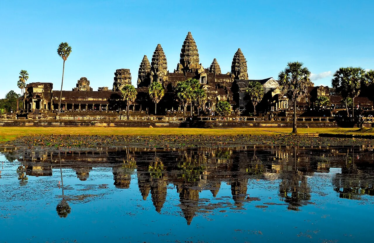 Angkor Wat reflected in the pond, Cambodia