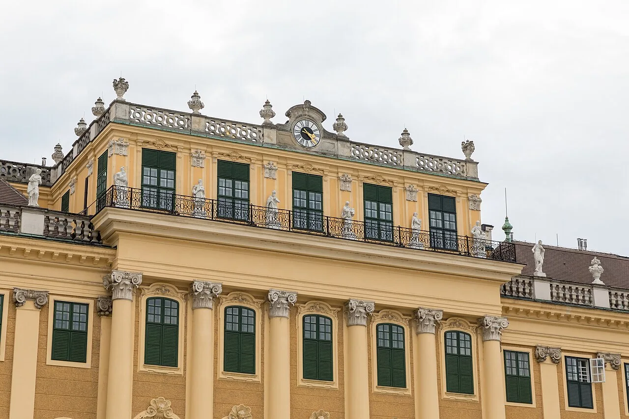 Detail of the façade of Schönbrunn Palace, Vienna