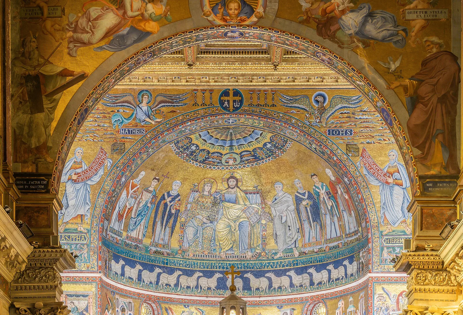 Decoración del ábside de Santa Maria in Trastevere, Roma