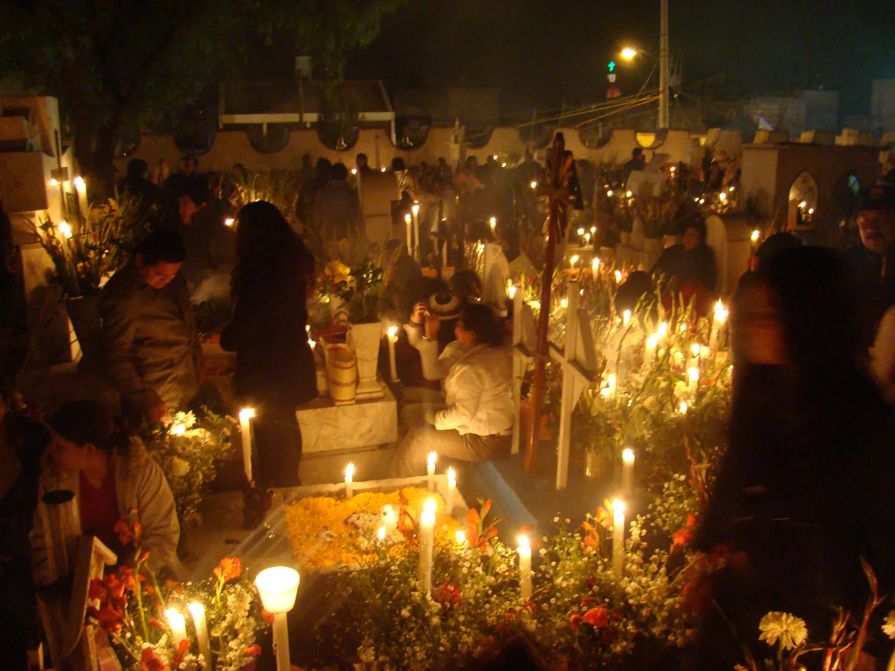 Day of the Dead in Mixquic cemetery, archive photograph