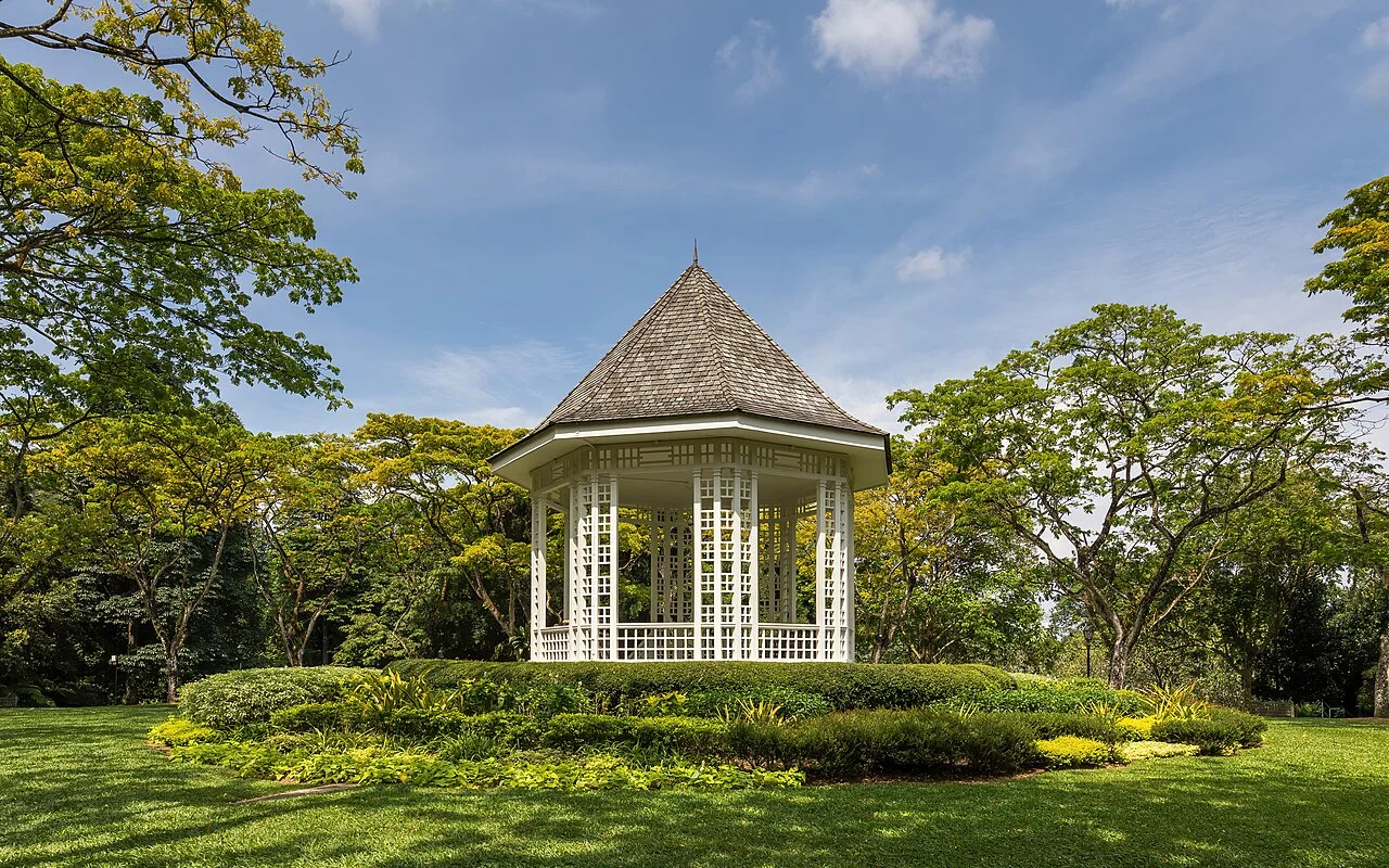 Bandstand and trees at Singapore Botanic Gardens · 2018