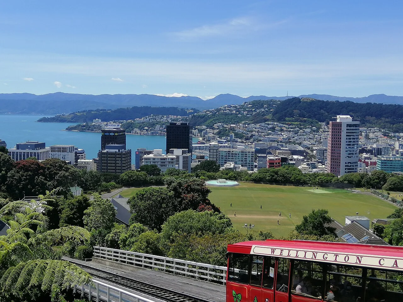 Cable Car and Wellington harbour panorama · 2022